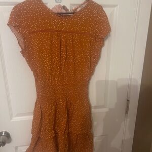 Polka dot orange dress